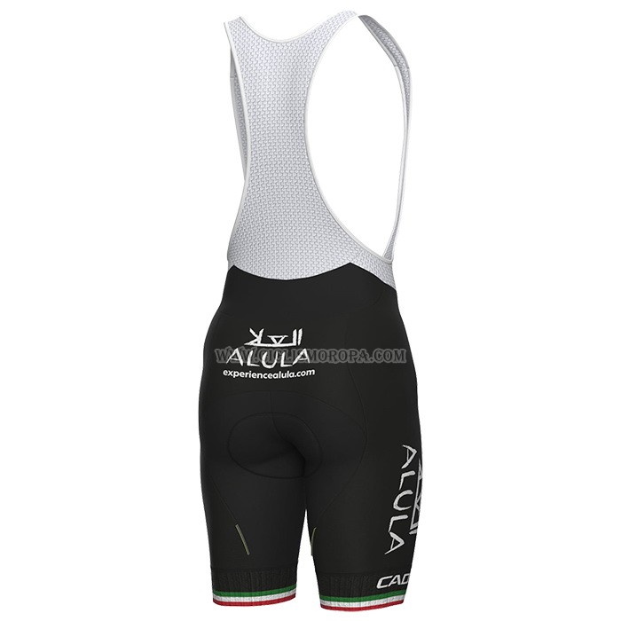 2023 Ropa Ciclismo Jayco Alula Italia Campeon Verde Blanco Rojo Mangas Cortas y Culotte Corto